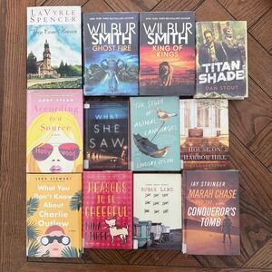 Lot 12 MIX Hardcover Paperback Books Fiction Chick Lit Thriller‎ Mystery L83
